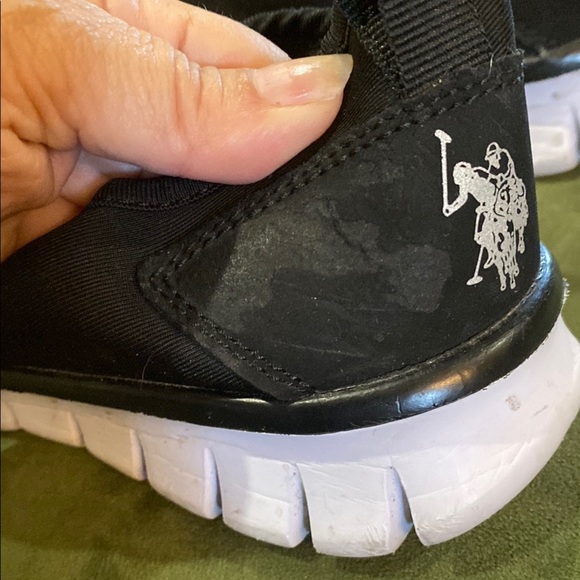 U.S. Polo Assn. Black and White Sneakers‎ with Chunky Sole - Picture 4 of 7